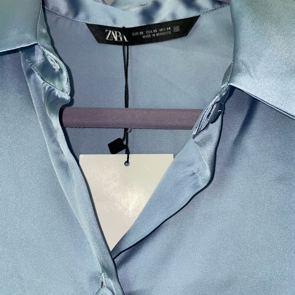 Zara Satin Button Down